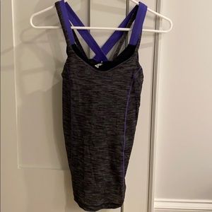 Lululemon dark gray and purple top